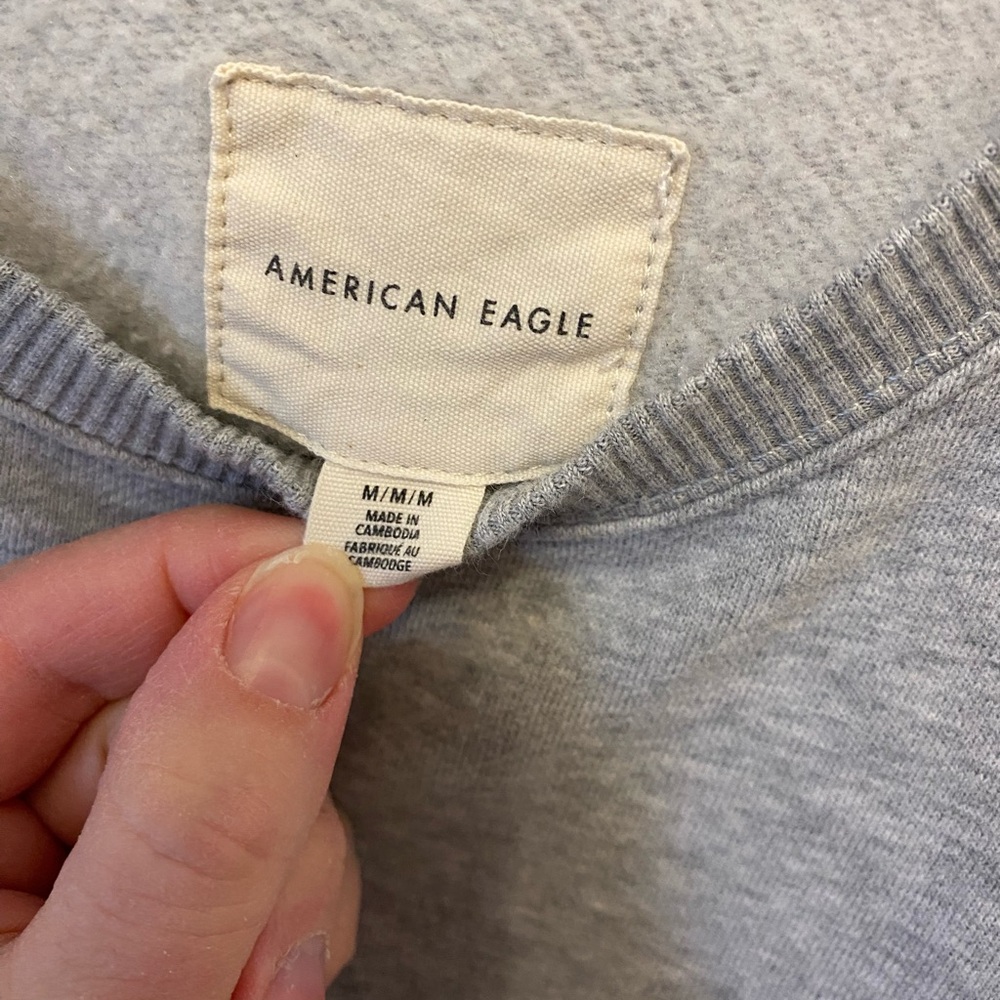 American Eagle Heather gray sweatshirt dress with pockets size medium - Picture 4 of 5
